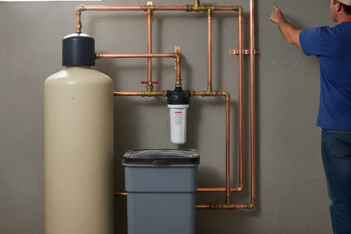 Whole-house water treatment system installed in Tioga